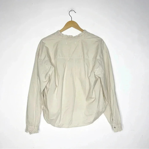 Amo Rosa Ruffle Shirt In Pumice Size Large - Picture 4 of 8